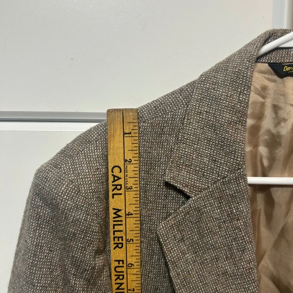 Vintage Panhandle Slim Mens 44L Brown Tweed Western Blazer Elbow Patch Made USA